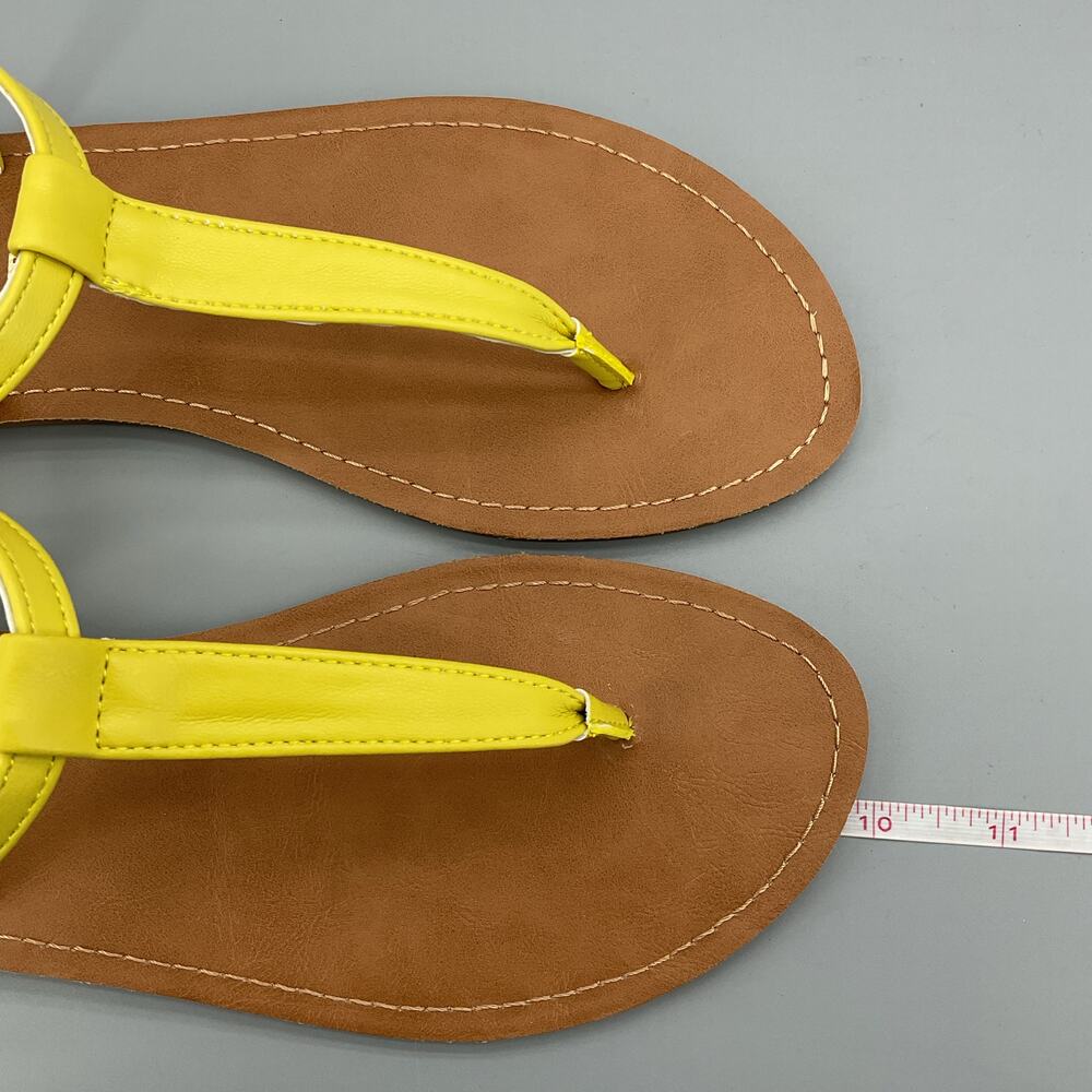 NEW Sun + Stone Women’s Kristi Slingback Flat Sandals Yellow Size 8M - Picture 7 of 10